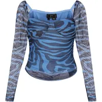 Faina Blusa azul / preto