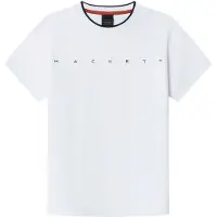 Hackett London para menino. HK5000034 T-shirt Essential branca (9Años= 134cm), Branco, Casual, Algodão, Manga curta, moda infantil