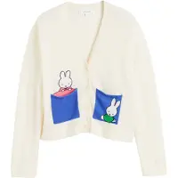Chinti & Parker Casaco de malha 'Miffy Pocket Play' creme / azul / pitaya / offwhite