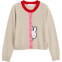 Chinti & Parker Casaco de malha 'Miffy Peek' bege / rosa / vermelho / branco