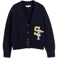Chinti & Parker Casaco de malha 'Snoopy Varsity' navy / amarelo / preto / branco
