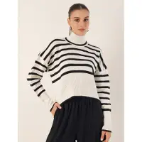 Bigdart Pullover ecru / preto