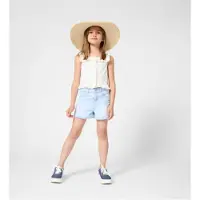 Michael Kors para menina. R30657 Top de popelina branca (4Y= 102cm), Branco, Algodão, Sem mangas / correias, moda infantil