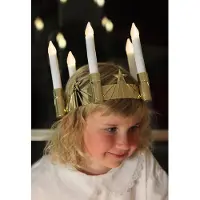 Star Trading Coroa Lucia de cinco luzes w. LED