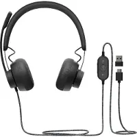 Logitech Fone De Ouvido Com Microfone Zone Wired Graphite Emea