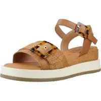 Carmela para mulher. 16222702-CAMEL Sandálias castanhas 162227 (41), Marrom, Tecido, 5 a 8cm, Fivela, Casual