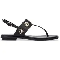 Martinelli para mulher. 1535-B252Z Sandálias de couro Mazzini preto (41), Plano, Fivela, Casual