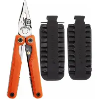 Leatherman Wave Alpha Canyonland Bundle EU300166 Black DLC MagnaCut, Orange G10, multiferramenta com conjunto Bit Kit 931014