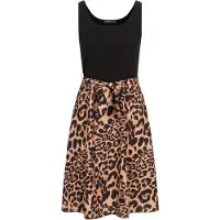 Cloud5ive Vestido castanho / brocado / antracite / preto