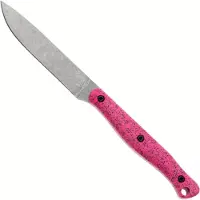 White River Knives GripXodus 4 WREX4-BP Stonewashed S35VN, Bubblegum Pink GripX, faca fixa