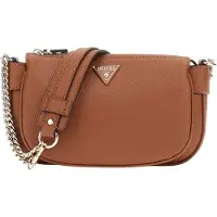 GUESS Mala de ombro 'Silvye Bucket' castanho