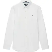 Superdry para homem. M4011037A Camisa Oxford clássica L/S branca (S), Branco, Algodão, Clássico, Manga comprida