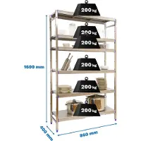 Simoninox Prateleira De Metal Initial 6ss 1600x860x400 Mm