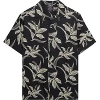 Superdry para homem. M4011128A Camisa havaiana azul-marinho (XL), Casual, Modal, Manga curta