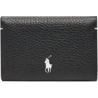 Ralph Lauren para mulher. 427949873014 Porta-cartões de couro Polo Play preto (OSFA), Casual, Pele