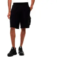 EA7 para homem. 7M001588_AF12660 Calças Athletic Mix pretas (S), Preto, Casual, Esportivo, Algodão