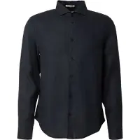 Superdry para homem. M4011103A Camisa Riviera em linho azul-marinho (XL), Casual, Clássico, Manga comprida