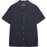 Superdry para homem. M4011138A Camisa Cabana azul-marinho (M), Casual, Algodão, Manga curta