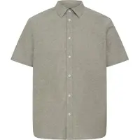 Blend Camisa ' BHAban Slub Linen Mix ' oliveira