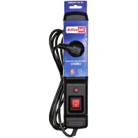 ActiveJet Fita De Energia Para Rack Combo 3gn 3 Tomadas Fita De Energia Para Rack 8 Tomadas 5 M