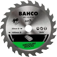 Bahco Lâmina De Serra Circular Com 24 Dentes Para Madeira Sem Fio 150 Mmx10 Mm