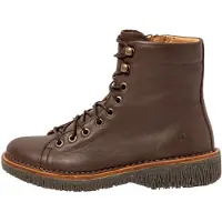 El naturalista para mulher. 255724ZJ0005_012 Botins em pele N5572 Volcano castanho médio (37), Couro, Marrom, Plano, Zíper, Casual