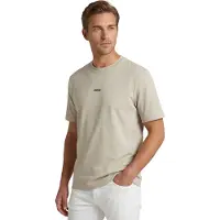 BOSS Camisa 'Chup' bege / branco