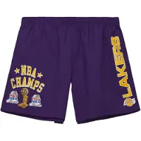 Mitchell & ness Calças amarelo / roxo escuro / preto / branco