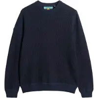 Superdry para homem. M6110681A Camisola de textura leve azul-marinho (XXL), Casual, Algodão