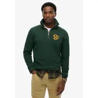 Superdry para homem. M2014475A Sweatshirt Neon Half Zip Track verde (S), Casual, Algodão
