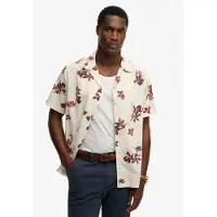 Superdry para homem. M4011136A Camisa Cabana Poolside branca (L), Branco, Casual, Algodão, Manga curta