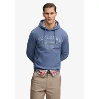Superdry para homem. M2014448A Camisola Lo-Fi Dockside azul (S), Casual, Algodão