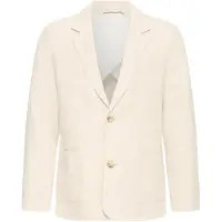 Casual Friday Jaqueta de negócios ' CFTorup Linen ' bege mosqueado
