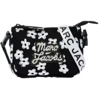 Marc Jacobs para menina. W60835 Saco de mensageiro floral preto (OSFA), Casual, Poliéster, moda infantil