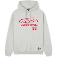 AND1 Sweatshirt cinzento claro / vermelho vivo