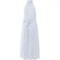 Mexx Vestido de verão azul claro / branco