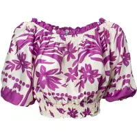 Influencer Top orquídea / branco lã
