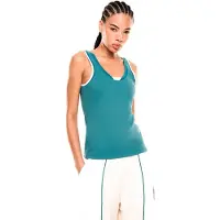 EA7 para mulher. 7W000916_AF13289 T-shirt do clube verde (M), Esportivo, Multisport, Viscoso, Sem mangas / correias