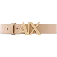 Armani Exchange para mulher. 941125CC719U6223 Cinto de moda bege (80cm), Casual, Pele