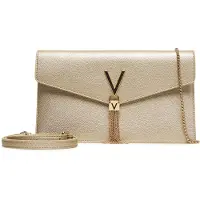 Valentino para mulher. VBS9XJ17 Bolsa de ombro com pormenores metálicos dourados (OSFA), Ouro, Casual, Poliuretano