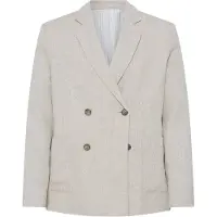 Casual Friday Jaqueta de negócios ' CFEdlund Linen ' bege mosqueado