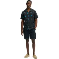 Superdry para homem. M4011137A Camisa Cabana Print navy (S), Casual, Algodão, Manga curta, Marinho