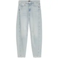 BOSS para mulher. 50558722 Calças de ganga azuis de corte descontraído com perna em balão (30/30), Azul, Casual, Denim, Poliéster