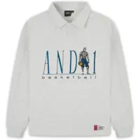 AND1 Sweatshirt azul / cinzento claro / cinzento escuro / preto