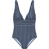 s.Oliver Fato de banho azul escuro / branco