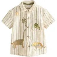 Next Camisa ecru / castanho claro / amarelo / oliveira