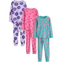 Next Pijama esmeralda / lavanda / roxo escuro / rosa