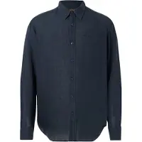 BOSS para homem. 50567579 Camisola 6 navy (XXL), Casual, Linho, Manga comprida, Marinho