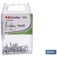 Cofan Parafuso De Gancho Em L Blister 17x40 Mm 12 Unidades 20 Peças