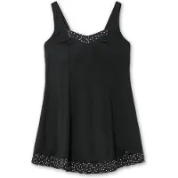 Sheego Vestido de fato de banho preto